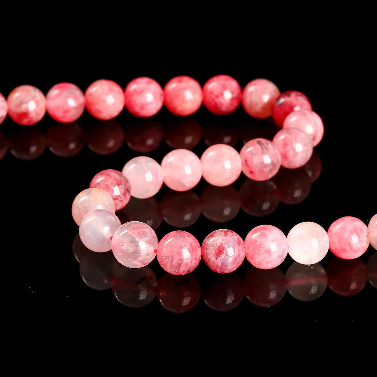 Perles en vrac de Rhodonite "Cerise"