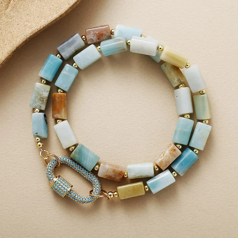 Collier Choker Minimaliste en Amazonite