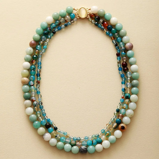 Collier en Amazonite 3 Rangs