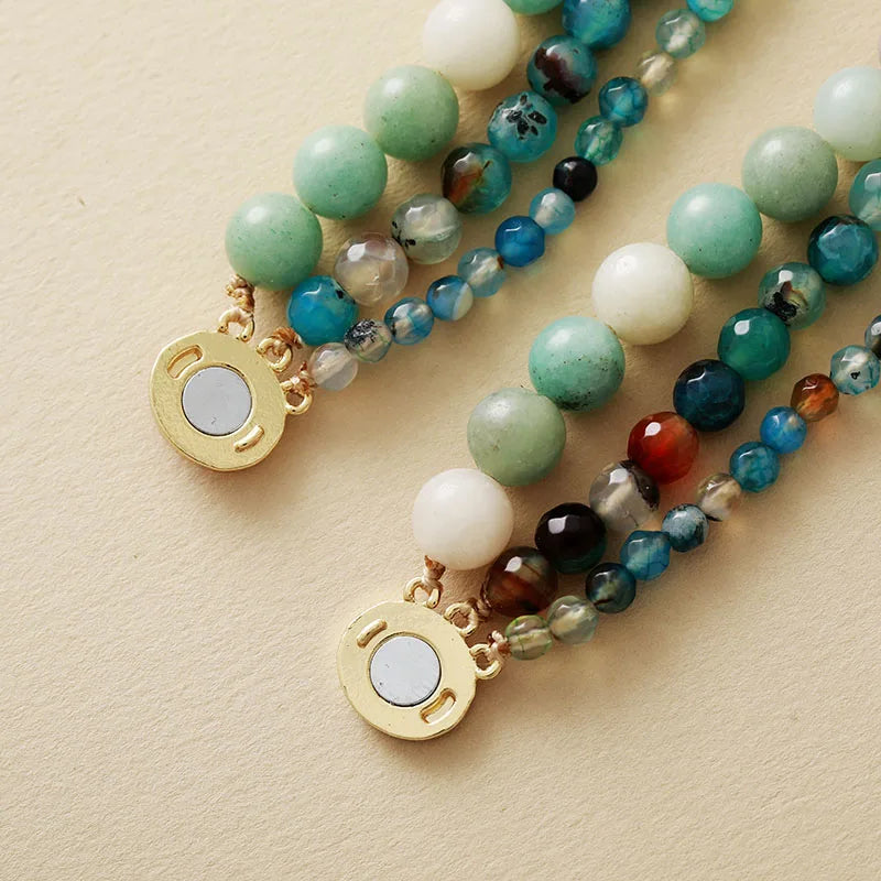 Collier en Amazonite 3 Rangs