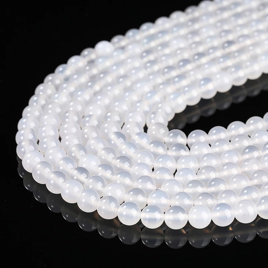 Perles vrac Agate Blanche