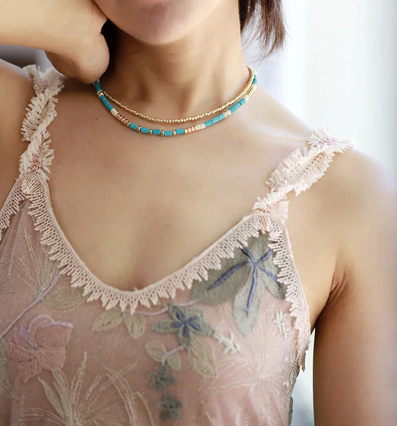 Collier Bohème en Turquoise
