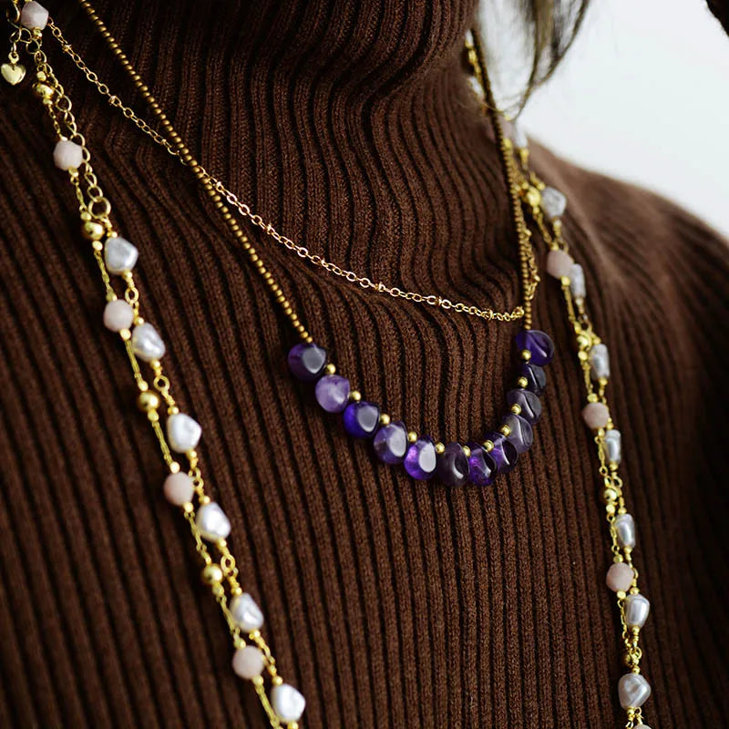 Collier Bohème en Améthyste