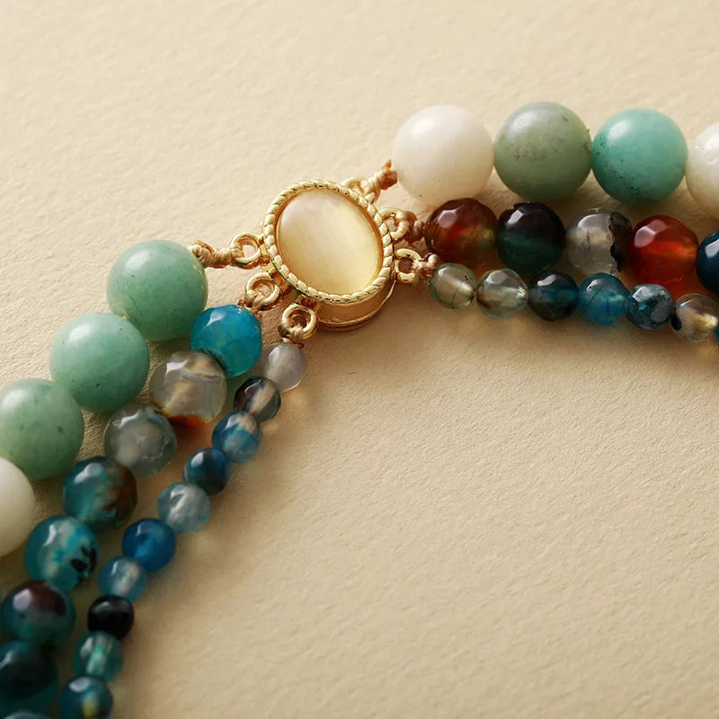 Collier en Amazonite 3 Rangs