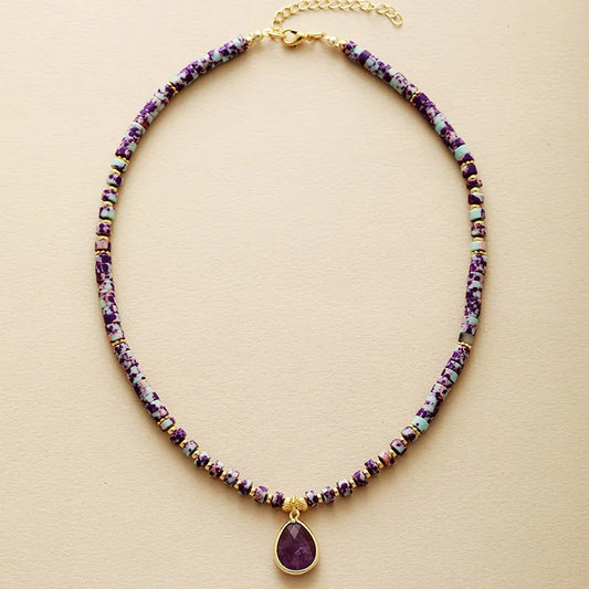 Collier Minimaliste en Jaspe