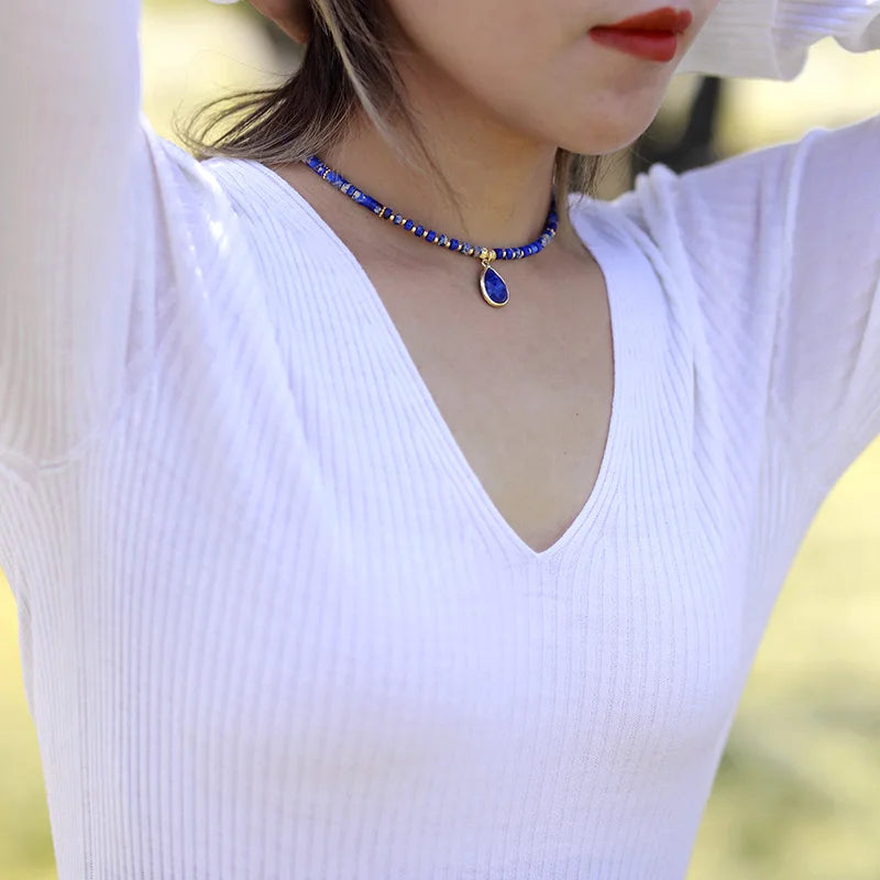 Collier simple en Amazonite