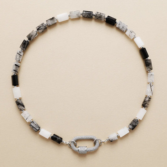 Collier Choker Minimaliste en Quartz Rutile