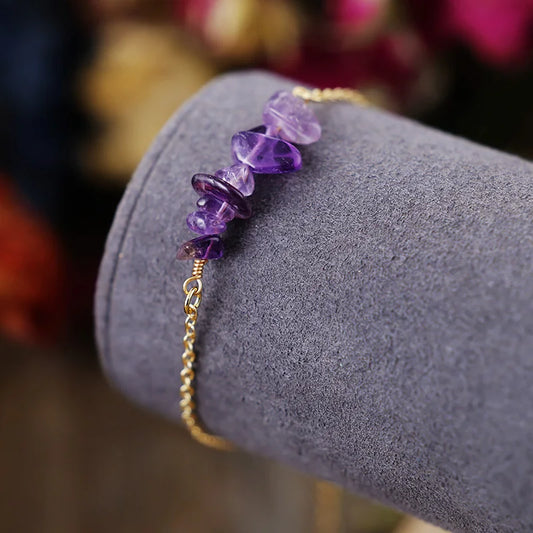 Bracelet Fin en Améthyste