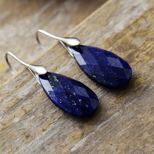 Boucles d’oreilles goutte Lapis Lazuli Élégantes