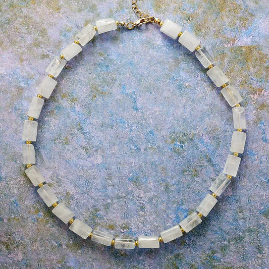 Collier Minimaliste en Quartz Clair