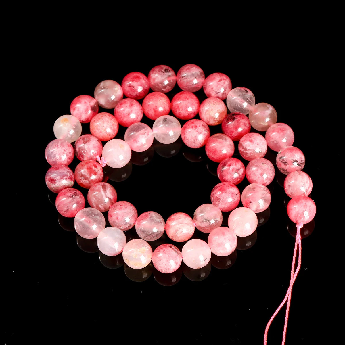 Perles en vrac de Rhodonite "Cerise"