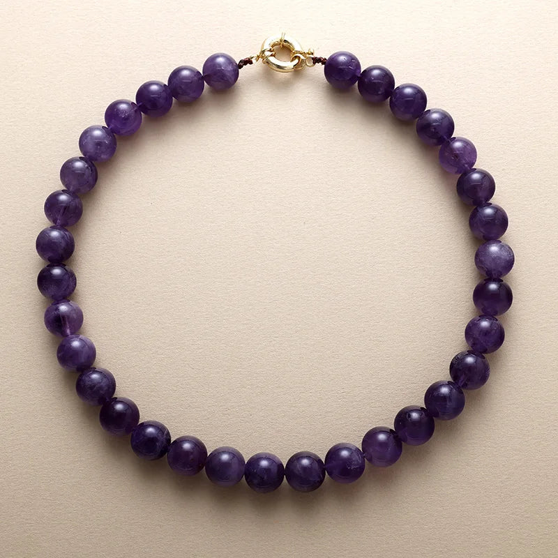 Ensemble Collier & Boucles d’oreilles Améthyste