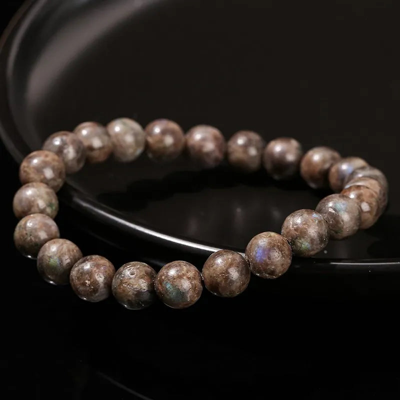 Bracelet Élégant en Spectrolite Café