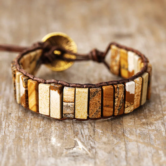 Bracelet Bohème en Picture Jaspe