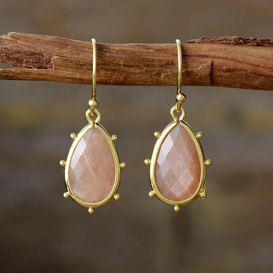 Boucles d’oreilles Bohème en Pierre de Soleil