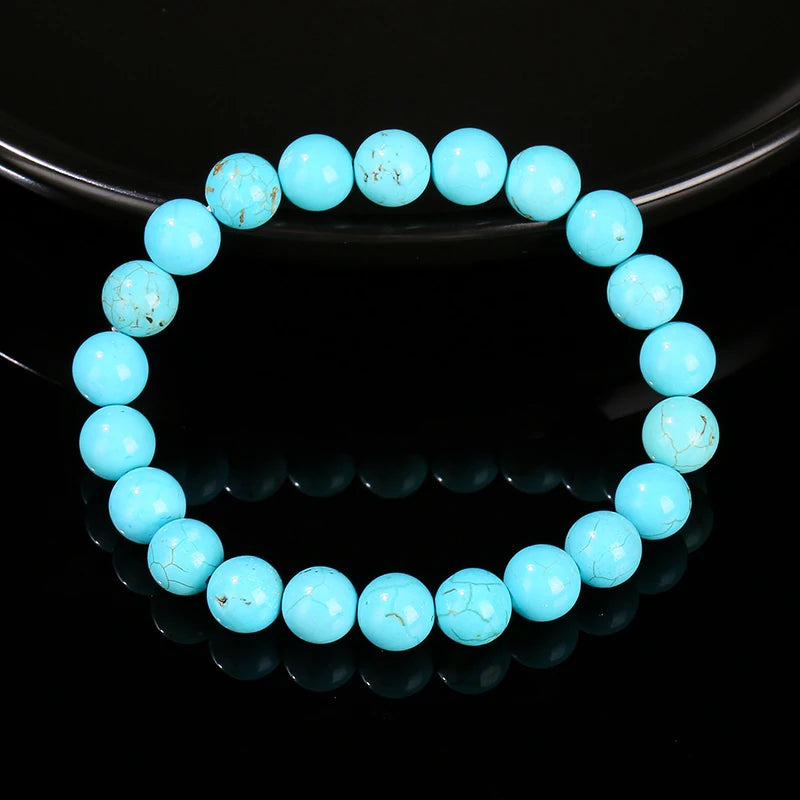 Bracelet en Turquoise Bleue
