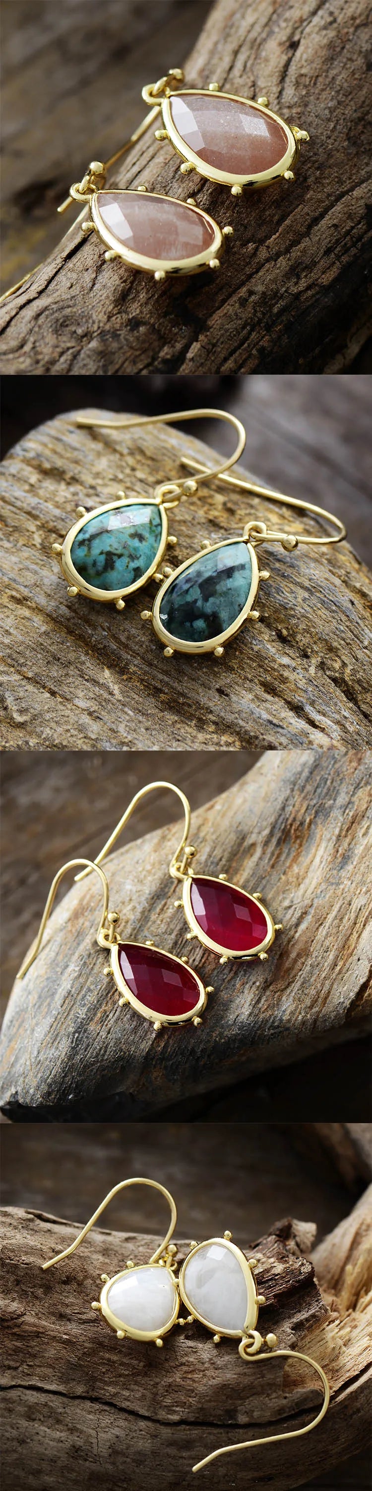 Boucles d’oreilles en Jade Fuchsia