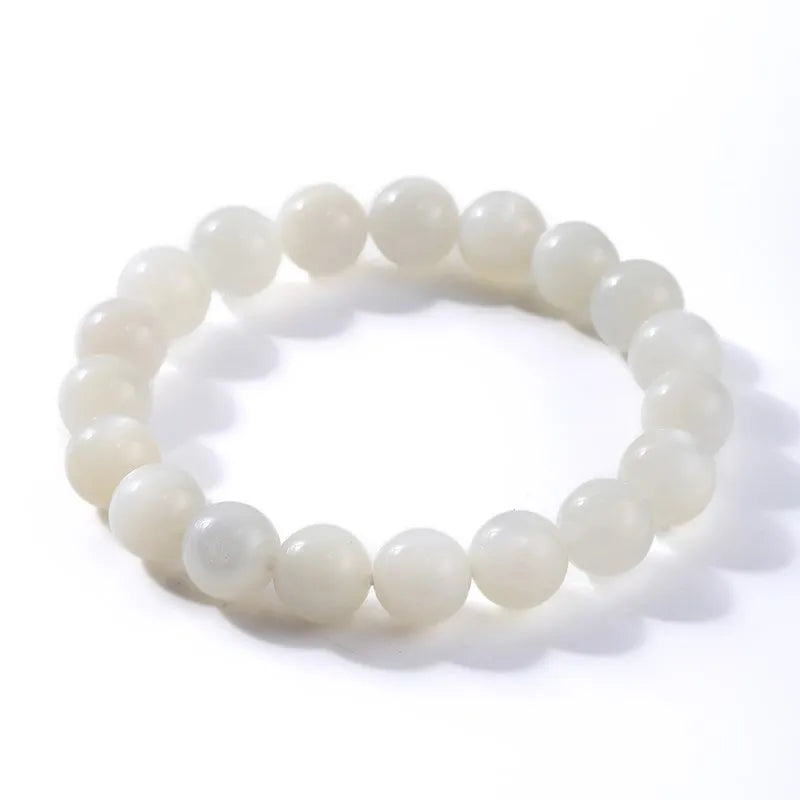Bracelet en Pierre de Lune Blanche