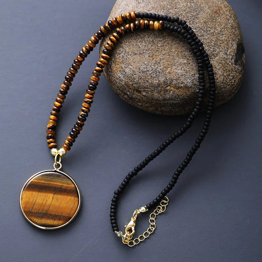 Collier Minimaliste en Œil de Tigre