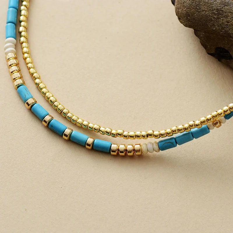 Collier Bohème en Turquoise