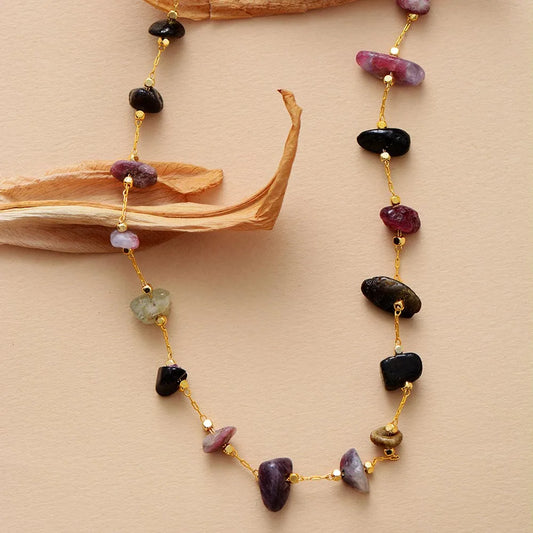 Collier Lariat en Tourmaline