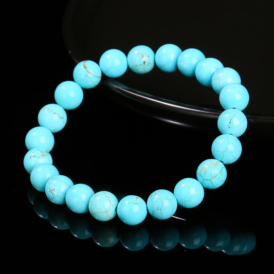 Bracelet en Turquoise Bleue