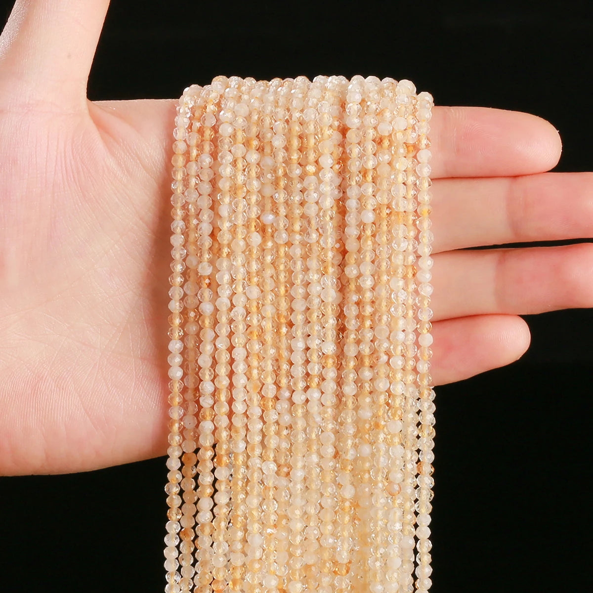 Perles en vrac facettées de Citrine