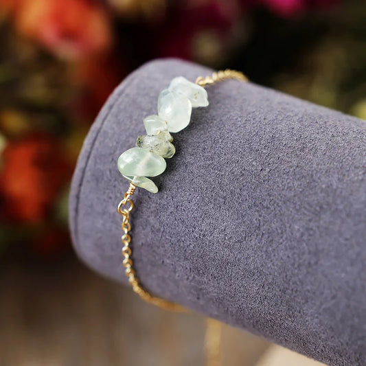 Bracelet Minimaliste en Prehnite