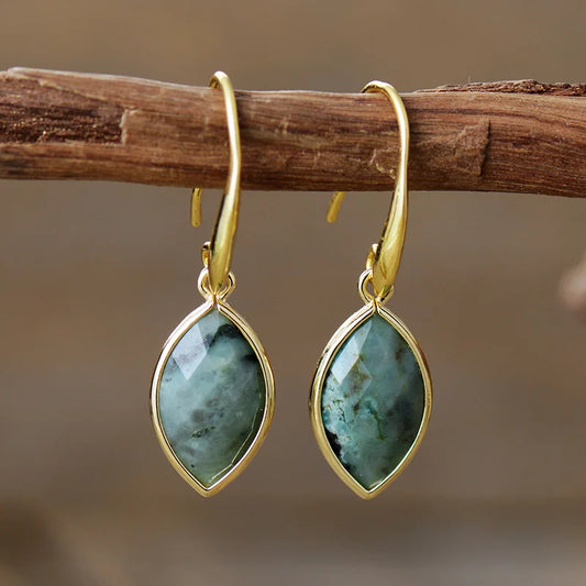 Boucles d’oreilles Minimalistes en Turquoise Africaine