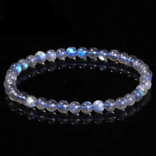 Bracelet Minimaliste en Pierre de Lune grise