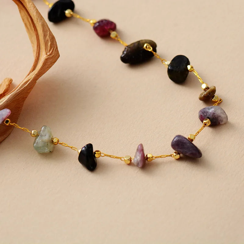 Collier Lariat en Tourmaline