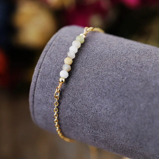 Bracelet fin en Amazonite polie