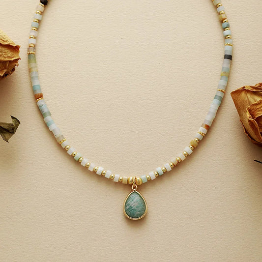 Collier simple en Amazonite