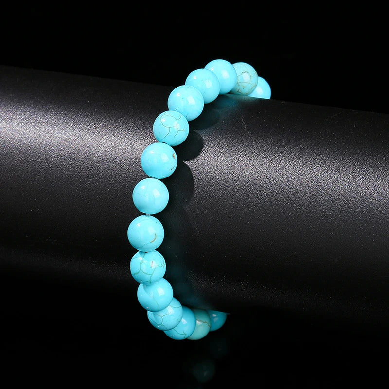 Bracelet en Turquoise Bleue