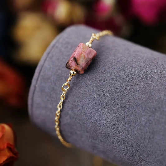 Bracelet Fin en Rhodonite