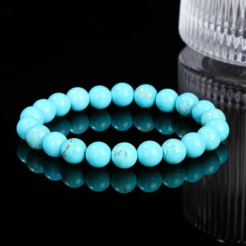 Bracelet en Turquoise Bleue
