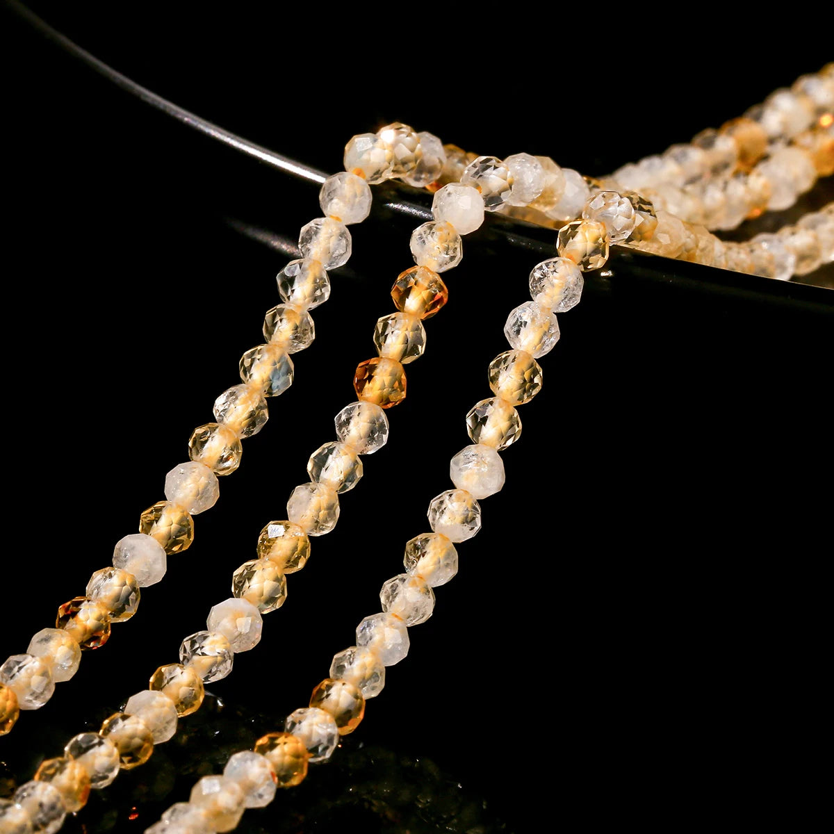 Perles en vrac facettées de Citrine