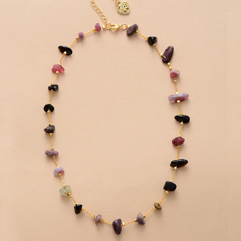 Collier Lariat en Tourmaline
