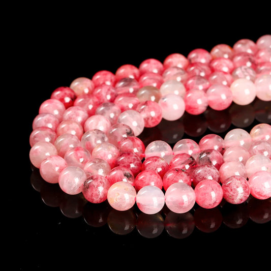 Perles en vrac de Rhodonite "Cerise"