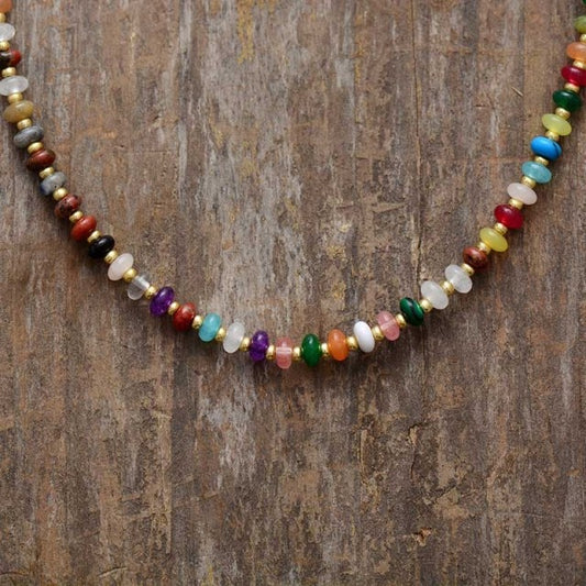 Collier en pierres naturelles mélangées