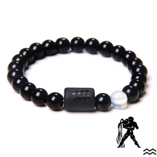 Bracelet Agate Onyx Noir - Signe Verseau